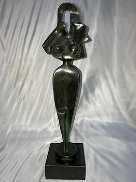 A. Archipenko Russian Ukrainian Cubist Lady Bronze