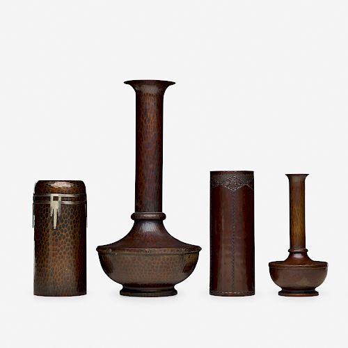 Roycroft, vases, set of four