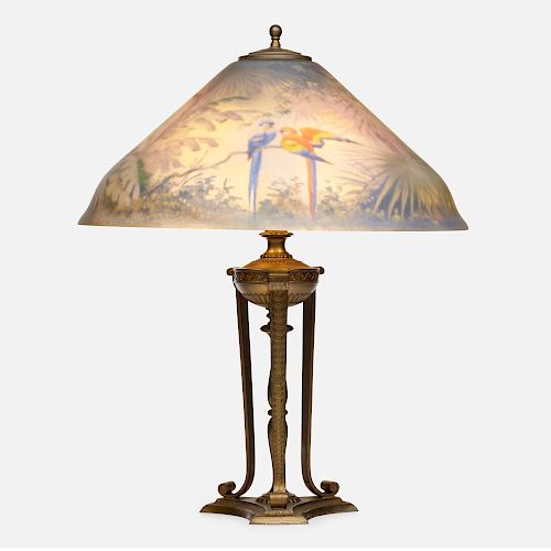 Pairpoint, Carlisle table lamp with macaw parrots