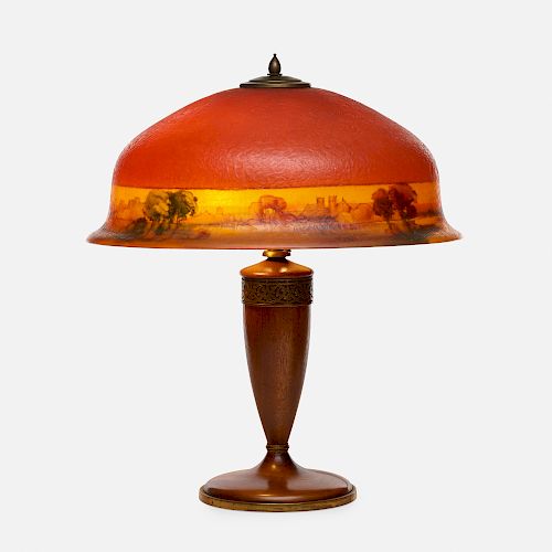 Pairpoint, Berkeley table lamp with Italian landscape scene
