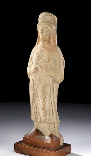 Greek Archaic Terracotta Kore / Standing Woman