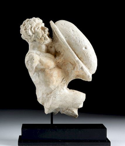 Greco-Roman Hellenistic Tarentum Limestone Warrior