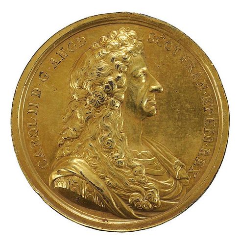 Charles II Gilt Bronze Indian Peace