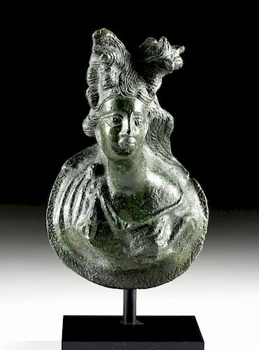 Roman Leaded Bronze Attachment of a Maenad