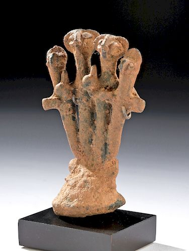 Anatolian Syro-Hittite Copper Abstract Idol w/ Figures