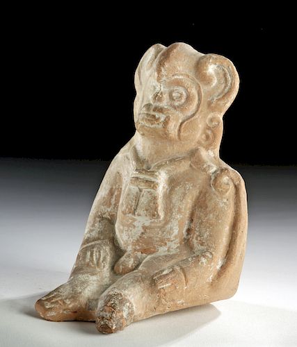 Maya Pottery Seated Monkey Whistle