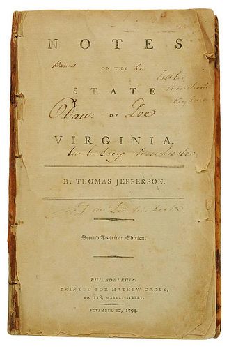 <em>Notes on the State of Virginia</em> by
