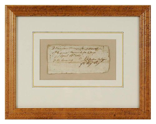 Virginia Regiment Document from the