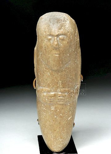 Chorrera Stone Anthropomorphic Idol - Jaguar Tooth