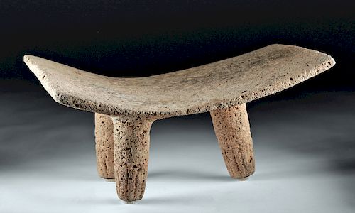 Costa Rican Stone Metate - Decorated Underside & Legs