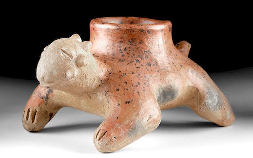 Jalisco Pottery Vessel - Shape of a Horned Lizard