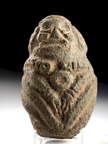 Taino Volcanic Stone Figure Abstract Female