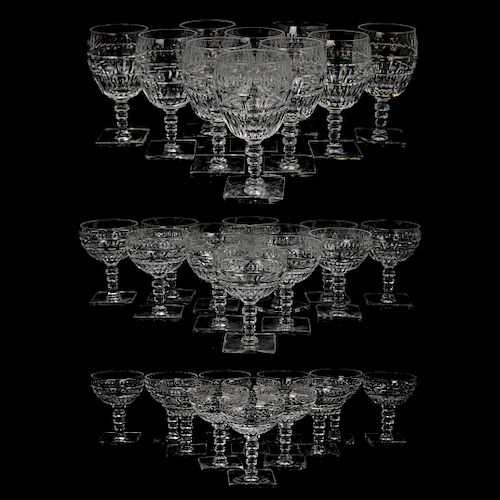 (43 Pc) Hawkes Crystal Dinner Glasses