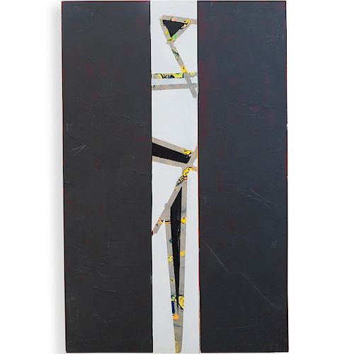 Signed Shauna Abstract Oil On Canvas Painting