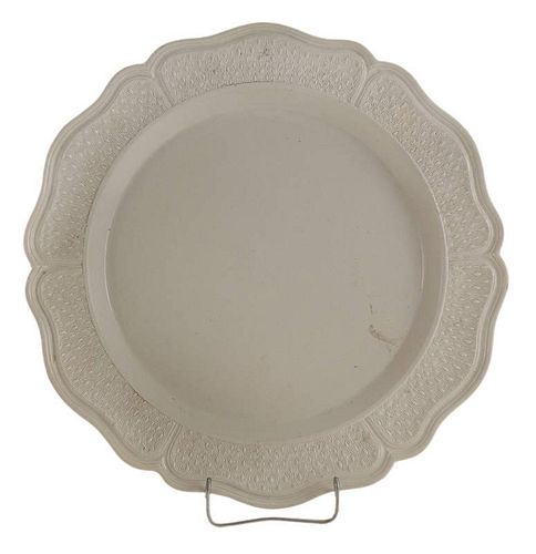 White Salt-Glazed Stoneware Platter