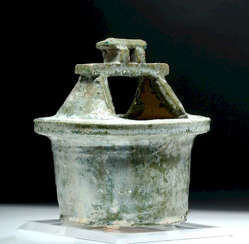 Chinese Han Dynasty Glazed Pottery Well Model