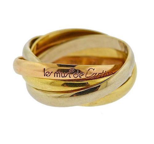 Cartier Trinity 18k Gold Tri Color Ring 51
