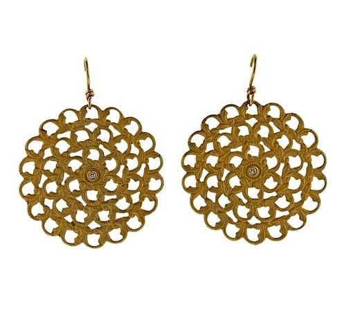 14K Gold Diamond Earrings 