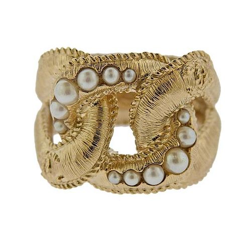 Chanel Costume Pearl Ring
