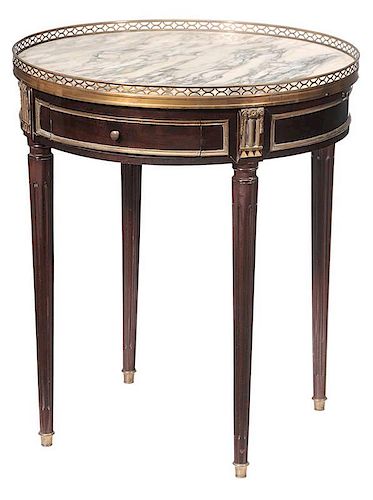 Directoire Style Marble-Top and Brass-