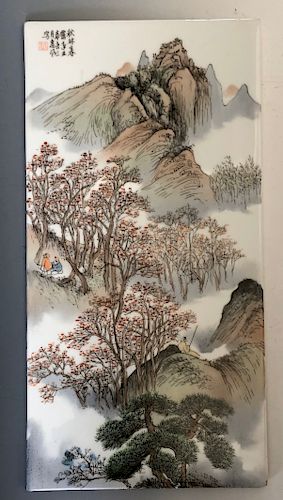 CHINESE ANTIQUE PORCELAIN PANEL  