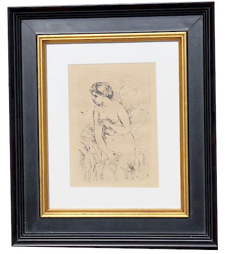 Pierre Renoir (1841 - 1919) "The Bather" Etching