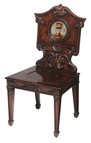 Regency Style Carved Mahogany and