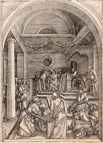 Albrecht Dürer (German, 1471-1528)  Christ Among the Doctors