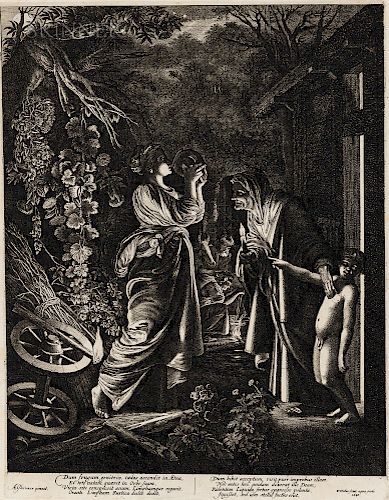 Wenceslaus Hollar (Bohemian, 1607-1677), After Count Hendrik Goudt (Dutch, 1583-1648), After Adam Elsheimer (German, 1578-1610) Young B
