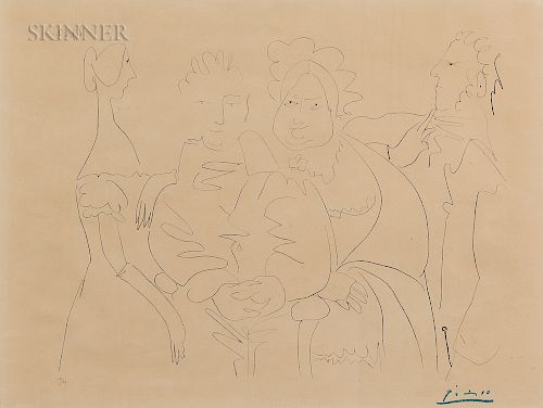 Pablo Picasso (Spanish, 1881-1973)  Portrait de Famille, Quatre personnages