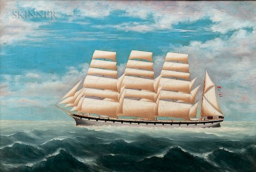 British School, 19th Century  Clipper Ship Under Sail