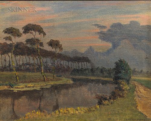 Ethelbert Brown (American, 1870-1946)  Sunset Landscape