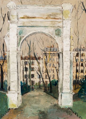 Maurice Utrillo (French, 1883-1955)  L'Arc de Parc Monceau