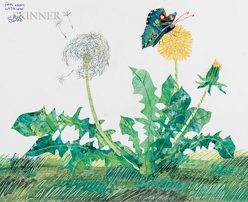 Eric Carle (American, b. 1929)  Dandelion and Butterfly