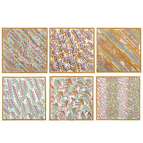 VICENTE ROJO, Sin título, de la carpeta Lluvias de Noviembre (“Untitled”), 9 x 9” (23 x 23 cm) each. Pieces: 6