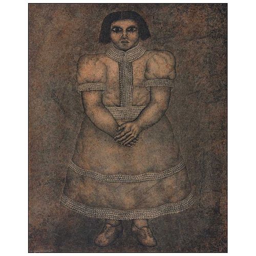 MAXIMINO JAVIER, Niña (“Girl”), Signed and dated 80,Screenprint 21 / 55, 24.4 x 19.2” (62 x 49 cm)