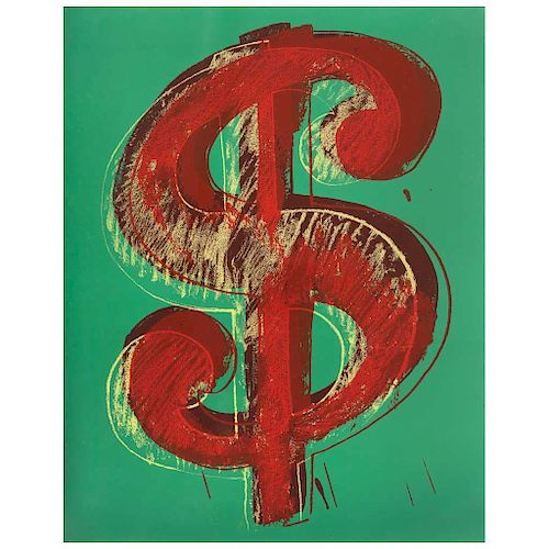 ANDY WARHOL, Dollar Green, Screenprint 254 / 1000, 19.6 x 17.3” (50 x 44 cm)