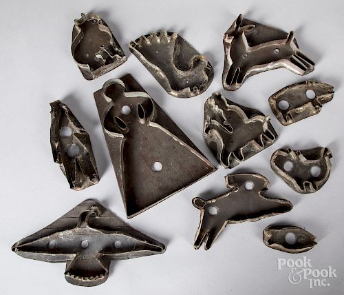 Tinned sheet iron cookie cutters