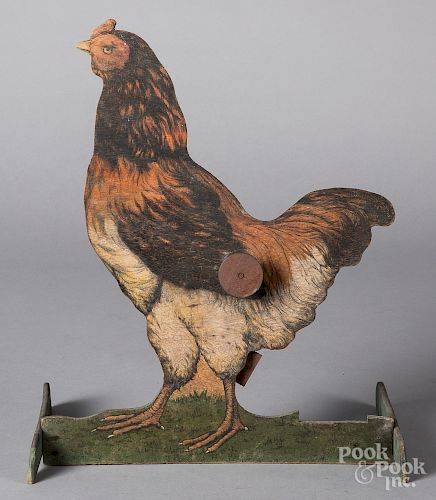 Lithograph chicken shooting target