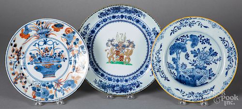 Chinese export porcelain armorial bowl, etc.
