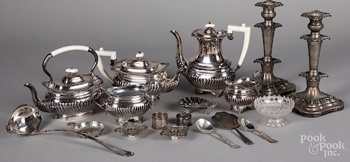 Group of silver plate.