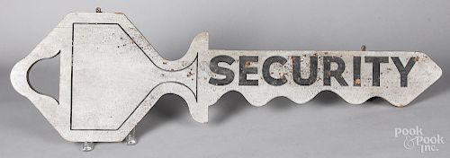 Painted key Security trade sign