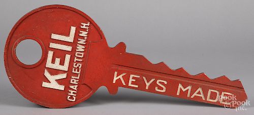 Painted zinc Keil key trade sign
