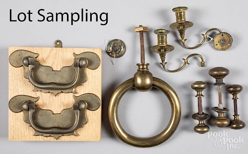Brass door hardware, knockers, knobs, etc.