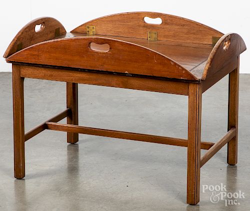English mahogany butlers tray table