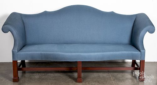Bench made Chippendale style mahogany sofa