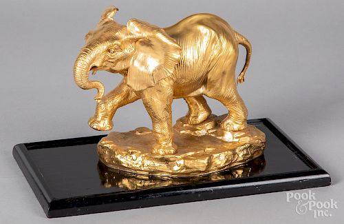 Boehm gilt porcelain elephant