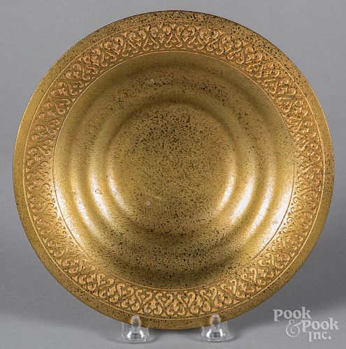 Tiffany Studios bronze shallow bowl