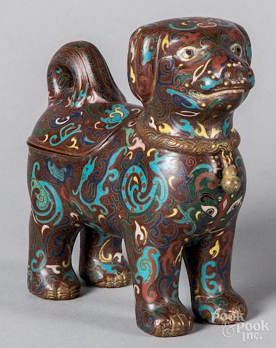 Chinese cloisonné dog
