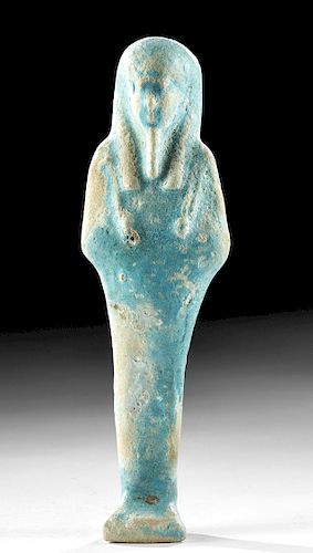 Egyptian Faience Ushabti w/ Turquoise Glaze